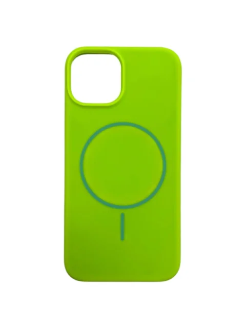 Silicon Case Magsafe Verde Eléctrico Iphone 13/14