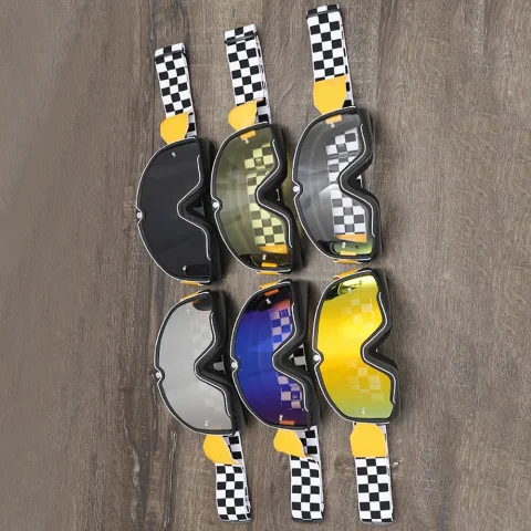 Gafas Retro para Motocicleta 2026, Gafas de Esquí, Gafas de Sol para Motocross, Casco, Carreras, Cafe Racer, Bicicleta de Montaña, ATV 5