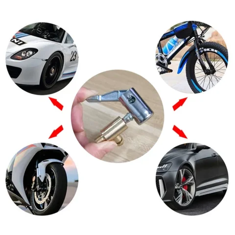Bomba inflable portátil para coche, compresor de aire, inflador de neumáticos, portabrocas con conector de lengüeta para reparación de manguera