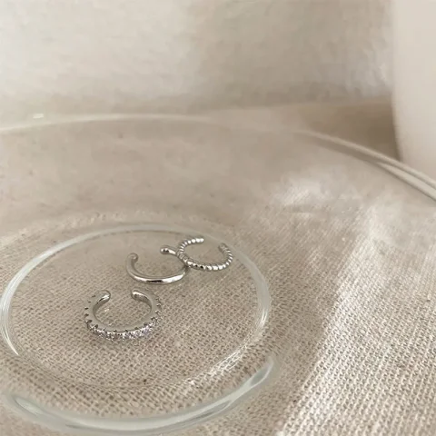 LATS Clips pendientes para mujer Unisex minimalista moda cartílago aro pendientes conjunto oreja manguito falso Piercing Clip en la oreja joyería 4