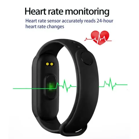 Reloj inteligente M6 para hombre y mujer, pulsera deportiva con Monitor de frecuencia cardíaca y presión arterial, resistente al agua, multifunción 5