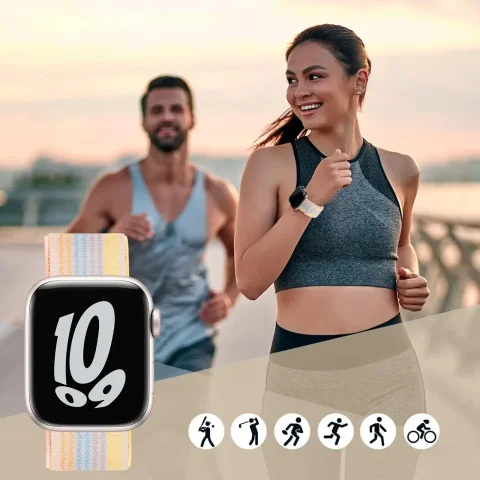 Correa de nailon para Apple Watch Band 46mm 40mm 44mm 45mm 42mm 41mm 38mm pulsera inteligente para IWatch Ultra 49mm 8/7/6/SE/5/4 5