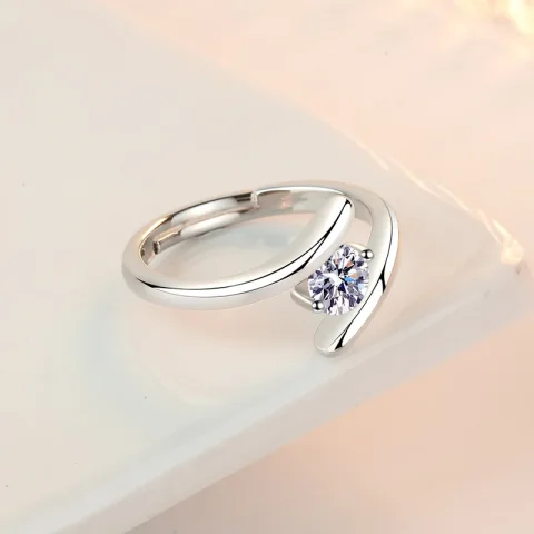Anillo de Plata de Ley 925 con circonita Simple y generosa, anillos de lujo de alta calidad para mujer, accesorios de joyería fina para boda, regalo de fiesta 4