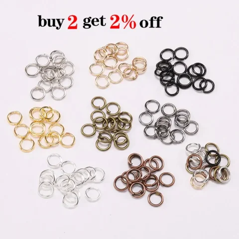 50-200 unids/lote 3-20mm anillos de salto conectores de anillos divididos para joyería Diy encontrar accesorios suministros al por mayor 3