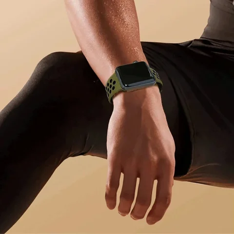 Correa deportiva para Apple Watch Band 46mm 44mm 40mm 42-38-41mm 45mm pulsera transpirable iWatch Series 10 9 8 7 6 SE 5 3 Ultra 2 49mm 4