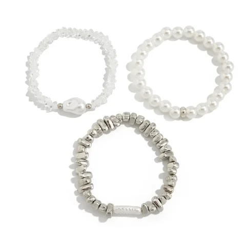 Pulseras de moda para mujer, nuevo Vintage, cuentas CCB irregulares, cadena de perlas de imitación, joyería, regalo de San Valentín B074 5