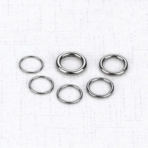 Anillo de nariz con bisagras de acero inoxidable 316L, cartílago de la oreja, Tragus, hélice, Piercing para labio, aro para la nariz, joyería para Piercing corporal, 1 ud. 4