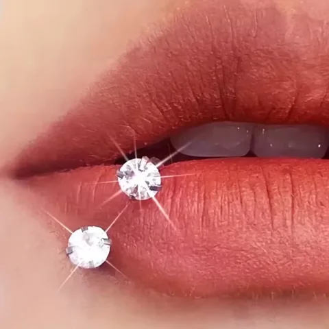 6/2 Uds. Anillos de nariz de herradura con pasador de nariz en forma de L, anillo de nariz Rianbow CZ de acero inoxidable, Piercing de oreja de hélice para cejas y labios 3