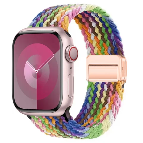 Correa trenzada para correas de Apple Watch 40mm 45mm 41mm 44mm 42/46mm 49mm pulsera magnética iWatch series se 7 5 6 8 9 10 11 Ultra3 2 3