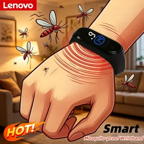 Pulsera repelente de mosquitos ultrasónica física, efectiva, portátil, para el hogar y exteriores, reloj repelente de mosquitos para hombres y mujeres