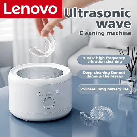 Limpiador Ultrasónico de Retenedores Dentales Lenovo con UV, 3 Modos para Alineadores, Protectores Bucales y Cuidado Dental 2026