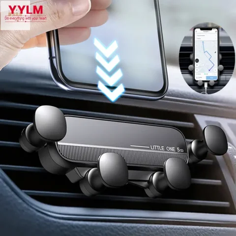 Soporte de gravedad para teléfono de coche, soporte para salida de aire, soporte para teléfono móvil en coche, soporte Universal para GPS para iPhone 13 12 Xiaomi