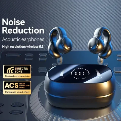 Audífonos Inalámbricos Originales Lenovo M47, Auriculares Bluetooth con Carga, Audífonos de Conducción Ósea