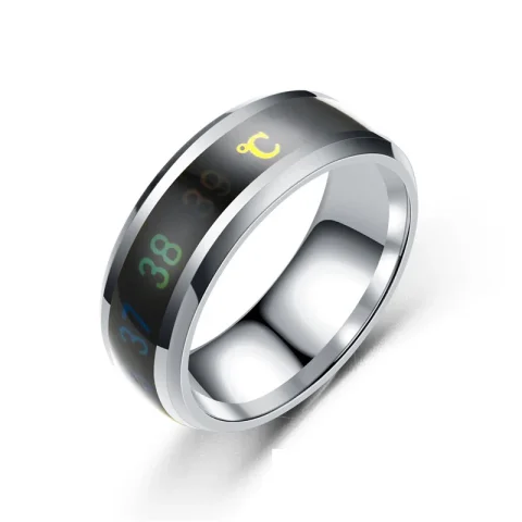 Anillo multifuncional inteligente de acero inoxidable para pareja, sensación de estado de ánimo, anillos sensibles a la temperatura, joyería resistente al agua