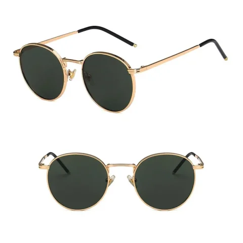 Gafas de sol redondas con montura de Metal, lentes de pesca, UV400, hombre y mujer 3