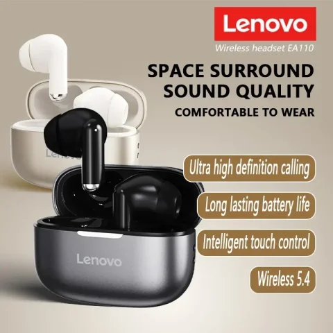 Lenovo EA110 TWS auriculares para juegos ENC llamadas de alta definición auriculares Bluetooth reducción de ruido 200mAh HD auriculares deportivos de voz