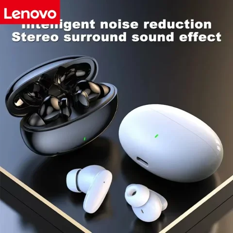 Auriculares inalámbricos Bluetooth originales Lenovo, auriculares deportivos con batería de larga duración, auriculares para juegos de modo dual, auriculares HD para llamadas con micrófono 4