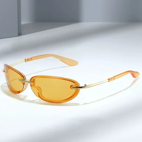 Gafas de sol futuristas Y2K rectangulares de Color caramelo, tonos de conducción deportivos de moda, gafas de sol de tendencia UV400, azul y verde, nuevas