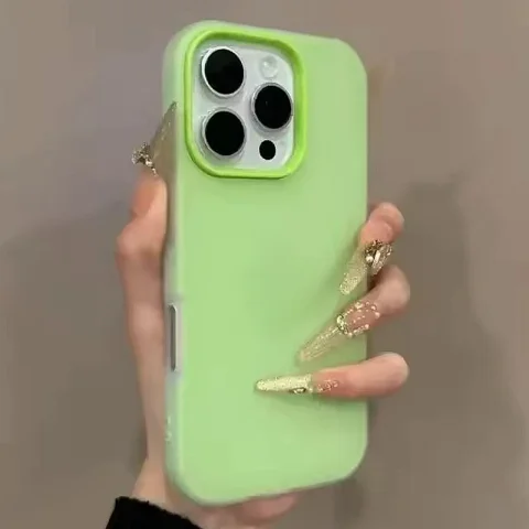 Funda de teléfono mate de Color caramelo de lujo para iPhone 11 12 13 14 15 16 17 Pro Max Plus Air, funda trasera de parachoques a prueba de golpes
