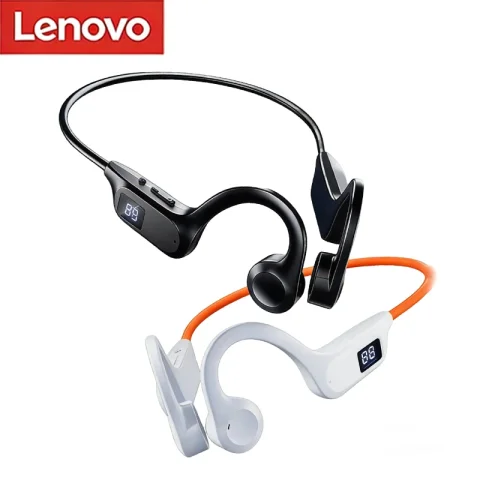 Auriculares Originales Lenovo True Bone Conduction, IPX8, Bluetooth 5.3, Inalámbricos, con Micrófono, Resistentes al Agua, para Ejercicio y Fitness