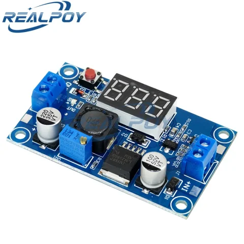 LM2596 DC reductor convertidor regulador de voltaje, voltímetro con pantalla LED, 4,0 ~ 40 a 1,3-37V, adaptador Buck, fuente de alimentación ajustable