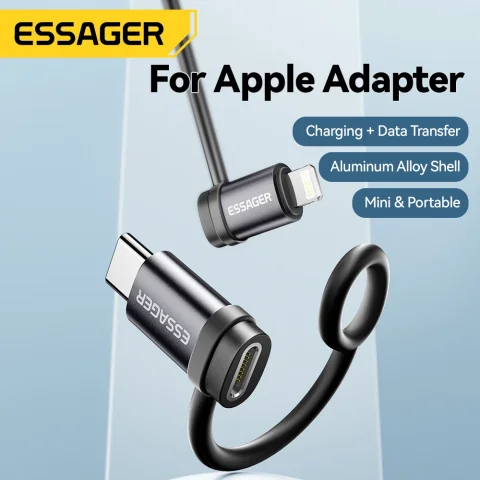 Essager iluminación a tipo C adaptador 3A carga rápida IOS hembra a conector macho tipo C para IPhone 15 14 13 Pro IPad Converter