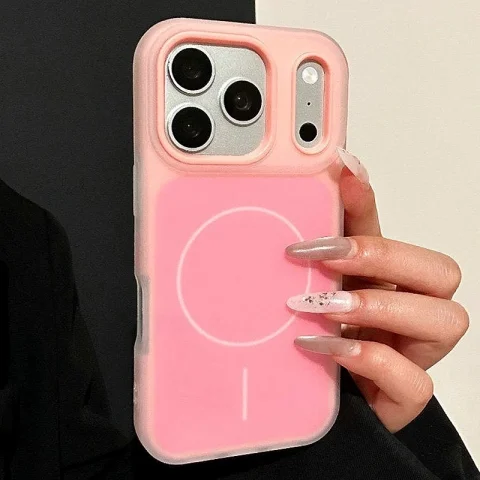 Funda Magnética de Lujo para Teléfono, Color Caramelo/Jalea, para iPhone 11 12 13 14 15 16 17 Pro Max Plus, Magsafe, Parachoques, Parte Trasera Mate