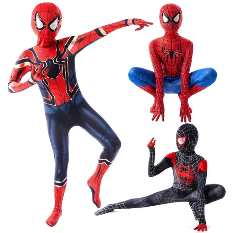 Disfraz de superhéroe de anime, disfraz de Miles Morales, traje Zentai, disfraces de Halloween, disfraces de superhéroe para niños, personajes de películas