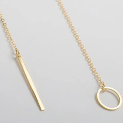 2025 nuevo diseño de collar de moda para mujer, collar redondo de Metal Simple a la moda, ventas al por mayor