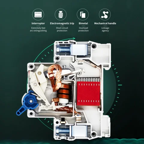 TOMZN 2P AC MCB TOB1-63 C Tipo 230/400V ~ 50Hz/60Hz Mini disyuntor 6A 10A 16A 20A 25A 32A 40A 50A 63A