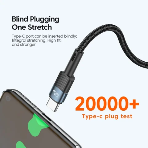 Essager-Cable USB tipo C a USB C, cargador de carga rápida, USB-C, PD, para Macbook, Samsung, Xiaomi, 3M, 100W 4