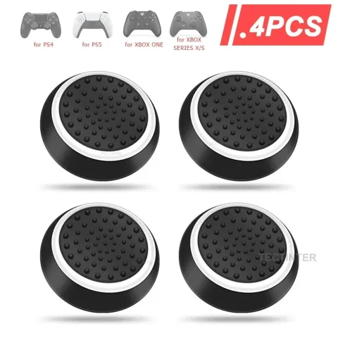 4 Uds. Cubierta de palanca de mando analógica de silicona para PS5/PS4/PS3/Switch 2 tapa de agarre de Joystick para controlador Xbox One/Xbox Series X S/360