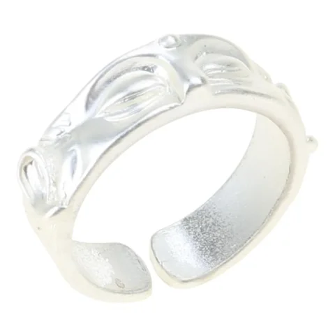 Anillos libres de alergias, Buddhas ajustables, anillos abiertos en forma de media cara, anillos de dedo budistas, adorno, joyería hecha a mano