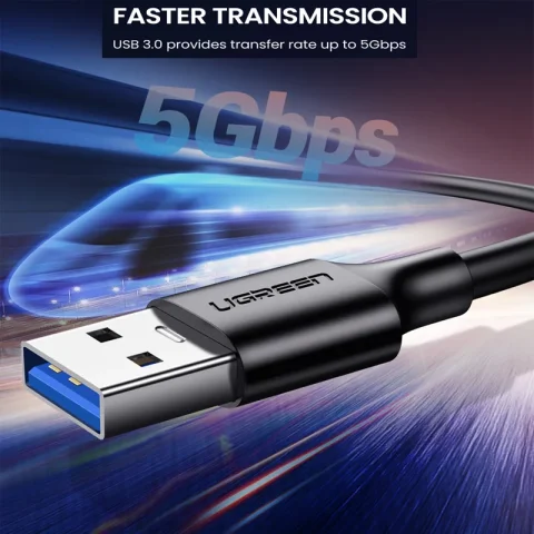 Cable USB C UGREEN de 5 Gbps USB 3.0 Tipo-C 3A 18W para iPhone 17/16/15, iPad, Samsung S26/25, M2 SSD NVME, Cable de Datos USB 3.0 de 5 Gbps, 0.5/1M