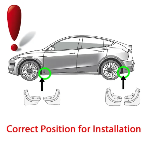TESY Guardabarros para Tesla Nuevo Modelo Y 2025 Lanzamiento Juniper Sin Perforación/Cinta Adhesiva Protectores Contra Salpicaduras