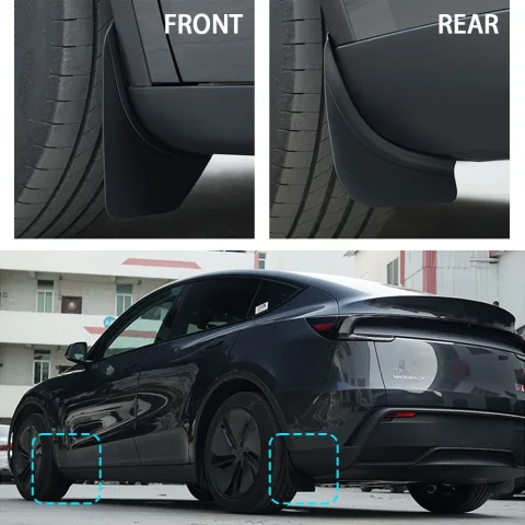TESY Guardabarros para Tesla Nuevo Modelo Y 2025 Lanzamiento Juniper Sin Perforación/Cinta Adhesiva Protectores Contra Salpicaduras 4