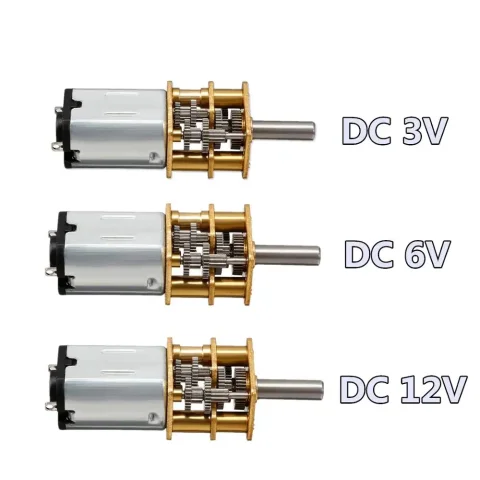 DC 3V/6V/12V N20 Mini Micro Motor de engranaje de Metal con rueda dentada motores de CC 15/30/50/60/100/200/300/500/1000RPM