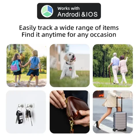 Nuevo localizador GPS Bluetooth inteligente antipérdida Lenovo Mini, compatible con Android e iOS, para llaves, mascotas, niños y billeteras. 5