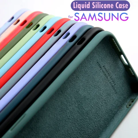 Funda de Silicona Líquida para Teléfono Samsung Galaxy S26 Plus Ultra A16 A26 A36 A56 A17 A37 A57 A05S A15 A25 A35 A55 A34 A54 S24 S25 FE