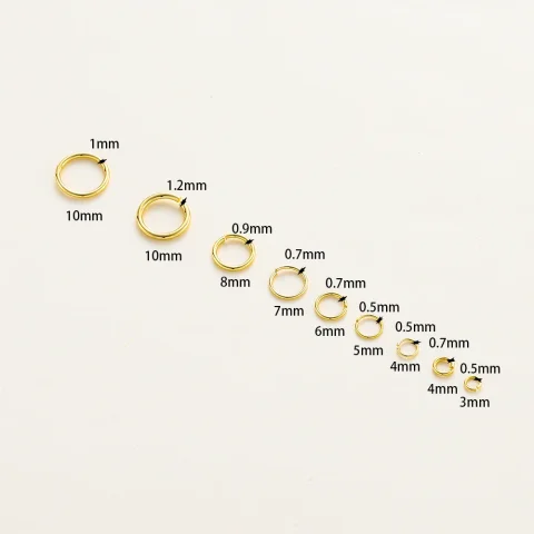 50-200 unids/lote 14K/18K anillo de salto abierto de latón chapado en oro Real anillos de conexión divididos para hacer joyería DIY accesorios al por mayor