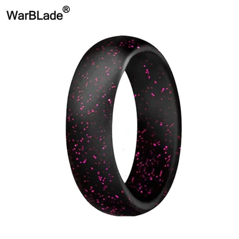 WarBLade-anillos de silicona de grado alimenticio para mujer, bandas de goma de boda, anillo de dedo de silicona Flexible hipoalergénico, FDA, 5,7mm 4