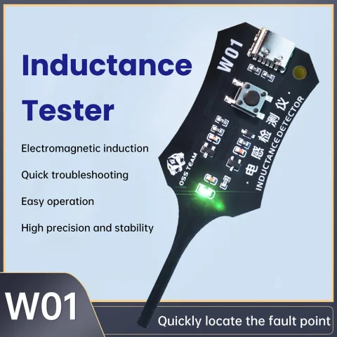 Herramienta Detectora de Inductores W01, Probador de Bobinas para Placas Base de Teléfonos, Reparación de Placas Base, Comprobación Rápida de Fallas por Inducción Electromagnética