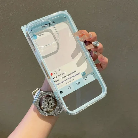 Funda de teléfono transparente de lujo para iPhone 11, 12, 13, 14, 15, 16, 17 Pro Max Plus, funda trasera de parachoques transparente a prueba de golpes 4