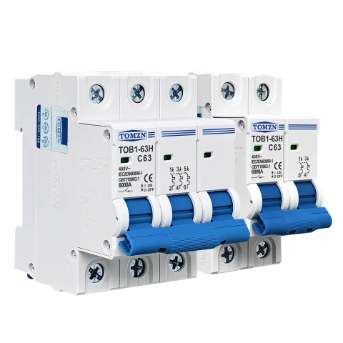 Interruptor Automático Miniatura TOMZN AC MCB TOB1-63H Curva C 230/400V~ 50Hz/60Hz 1P 2P 3P 4P 3A 6A 10A 16A 20A 25A 32A 40A 50A 63A