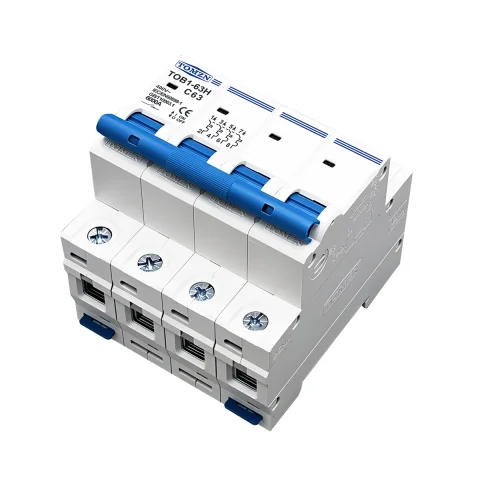 Interruptor Automático Miniatura TOMZN AC MCB TOB1-63H Curva C 230/400V~ 50Hz/60Hz 1P 2P 3P 4P 3A 6A 10A 16A 20A 25A 32A 40A 50A 63A 4