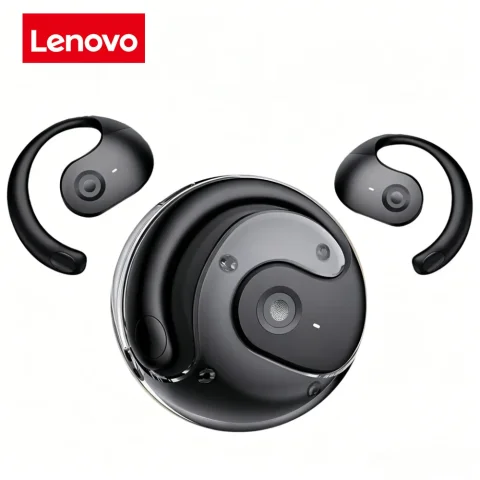 Auriculares inalámbricos Lenovo OWS, auriculares Bluetooth con micrófonos, auriculares con sonido estéreo HiFi, auriculares deportivos con tacto inteligente, resistentes al agua
