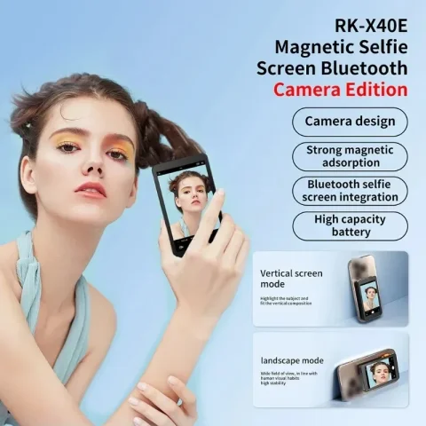 Pantalla de Monitor magnético para teléfono inteligente, proyector de pantalla de teléfono inalámbrico, cámara trasera de teléfono, Selfie para grabación de vídeo de transmisión en vivo Vlog 5
