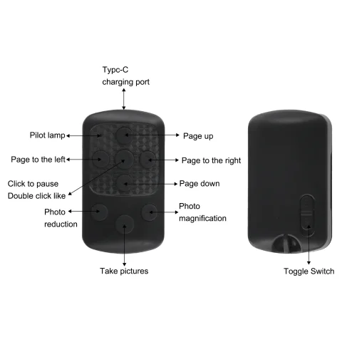 Control remoto inalámbrico para cámaras de teléfonos inteligentes Compatible con Android y IOS para fácil zoom y cambio de cámara 3