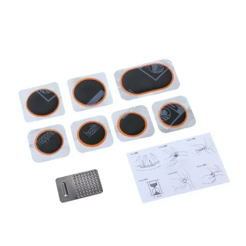 Herramientas de reparación de bicicletas de montaña, Kit de reparación de neumáticos planos de Ciclismo, juego de parches de goma, portátil