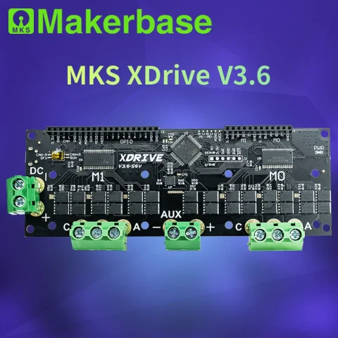 Controlador de servomotor sin escobillas de alta precisión Makerbase MKS XDRIVE 56v, basado en la actualización ODrv V3.6.